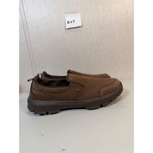 Faded Glory Mens brown suede slip on loafer shoe memory foam soles Men's 13